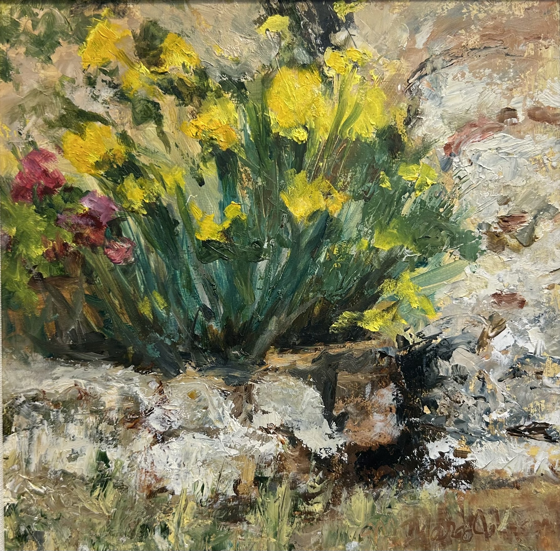 Flowers at the Monastery by Margo M. Johnson