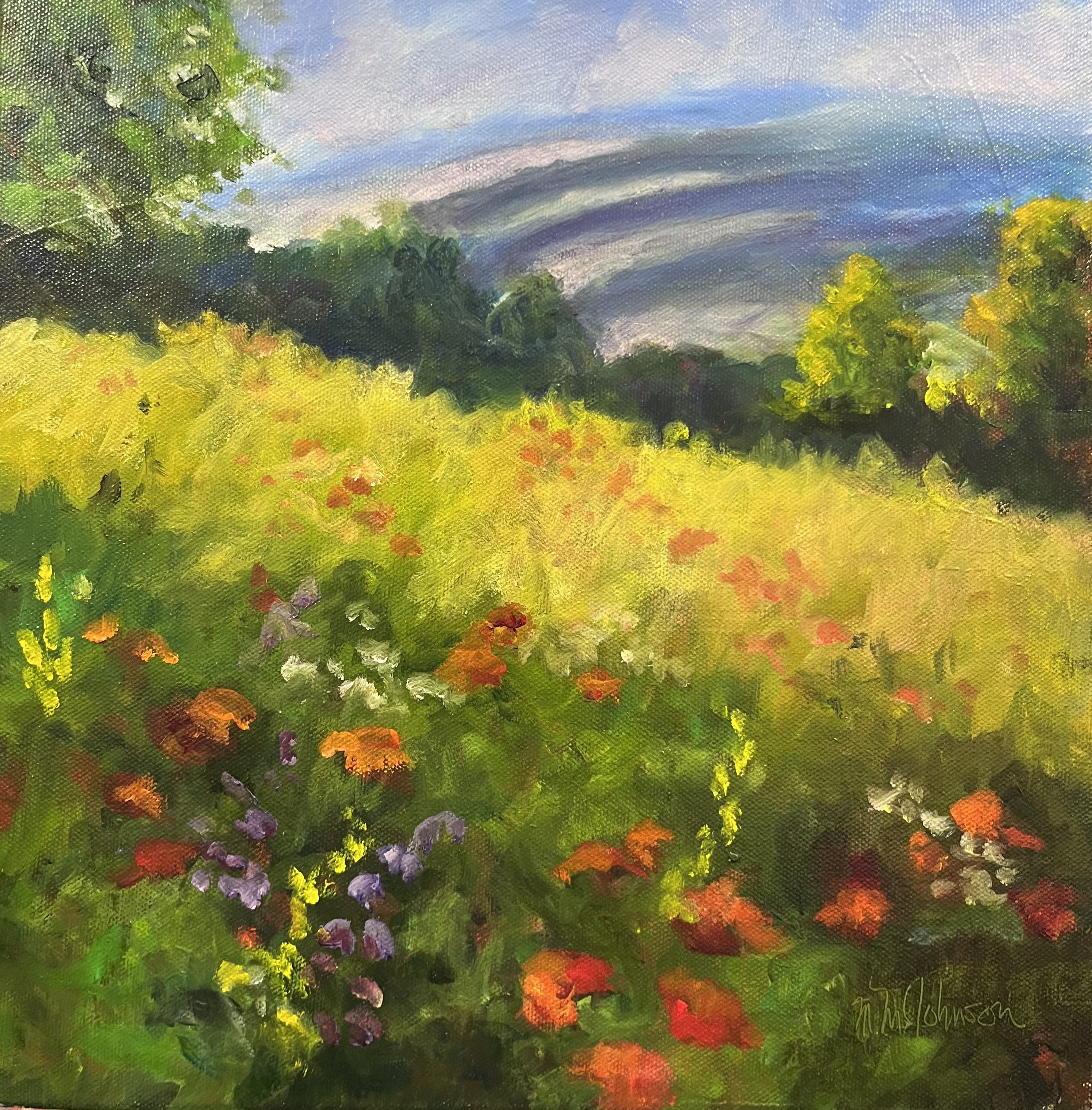 Poppies in Tuscany by Margo M. Johnson